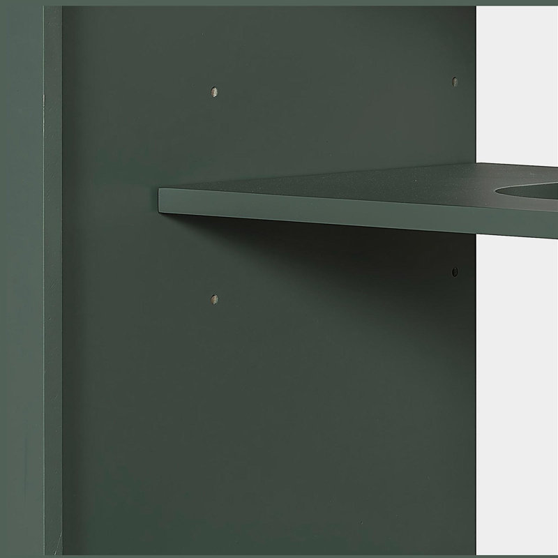 Meuble-lavabo de 20 po avec lavabo en céramique, armoire de salle de bain avec tiroir et porte, Vert