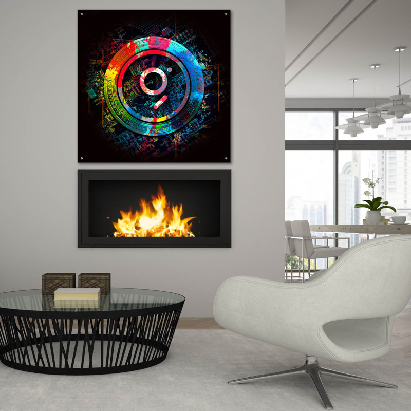 «The Graph Grt Crypto Power» par Epic Portfolio, art mural en verre acrylique, H 36 po x l 36 po x P 0,2 po