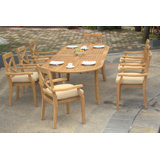 Glenn Outdoor 7 - Piece Teak Dining Set