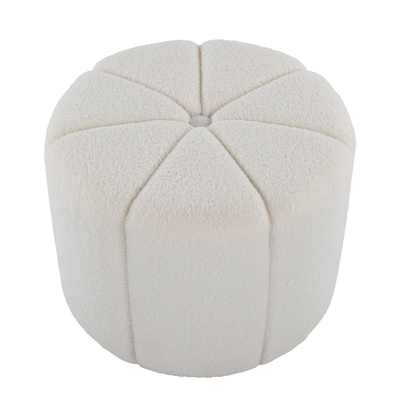 Repose-pieds Daisy en tissu blanc par Lumisource