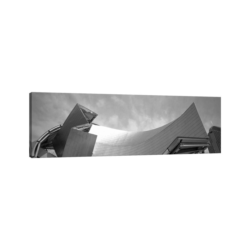 Low Angle View of a Building, Millennium Park, Chicago, Illinois, USA 1 Piece Wrapped Canvas Panoramic Wall Art