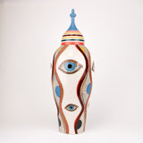 Eyes Handmade Ceramic Jar