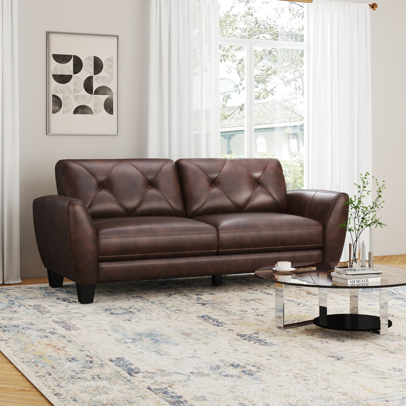 Canapé Wayna Classic Luxury, Brun, H 35 po x l 82 po x P 36 po