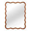 Miroir décoratif jaune-brun rectangulaire en bois massif ondulé 24 po x 36 po, pour chambre à coucher, salle de bain, salon, entrée-1891079628-1891079629