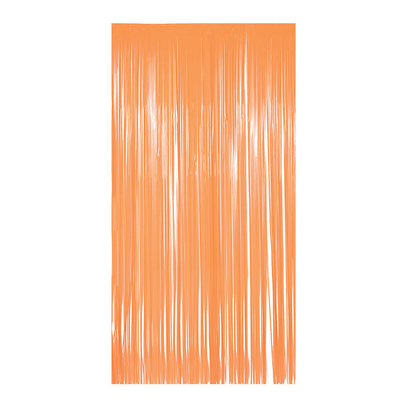1-Ply Plastic Fringe Curtain, Orange