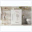 Meuble-lavabo simple encastré en céramique avec lavabo intégré 2 portes-121101034