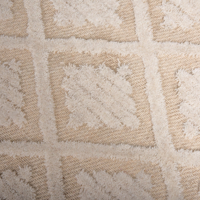 Tapis 100% laine touffeté à la main, Rectangle 5 pi x 7 pi 9 po