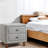 Boucle Nightstand with Two Full-Extension Drawers