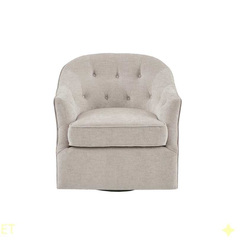 Calvin Swivel, Button Tufted Back Chair