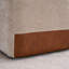 Chaise de salle à manger rembourrée en lin avec roulettes, beige