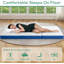 Matelas en mousse à mémoire de forme pliable en trois, matelas pliant de 4 pouces avec housse lavable, matelas pliable portable pour camping-car, tapis d'invité, rangement facile, 75 po x 54 po x 4 po-358998152