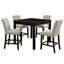 Gordillo 4 - Person Solid Wood Solid Wood Top Four Leg Dining Set-129587150