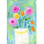 'Flowers White Vase' by Jill Lambert Print on Wrapped Canvas-17682667