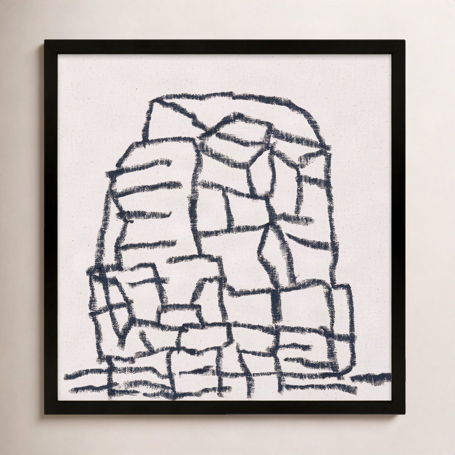 Dreya "Outcropping" Print by Stephanie Dennis, Black, 24" H x 24" W  x 1.25" D