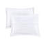 Literie blanche double / grand avec détails de volants complexes et oreiller - Designs de chambre élégants-129844866