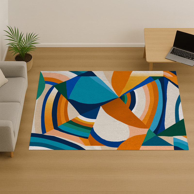 Abstract Area Rug, Runner 70 x 140 cm