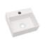 Lavabo de salle de bain mural rectangulaire en céramique 13,6 "x11,6" avec trou de robinet simple
