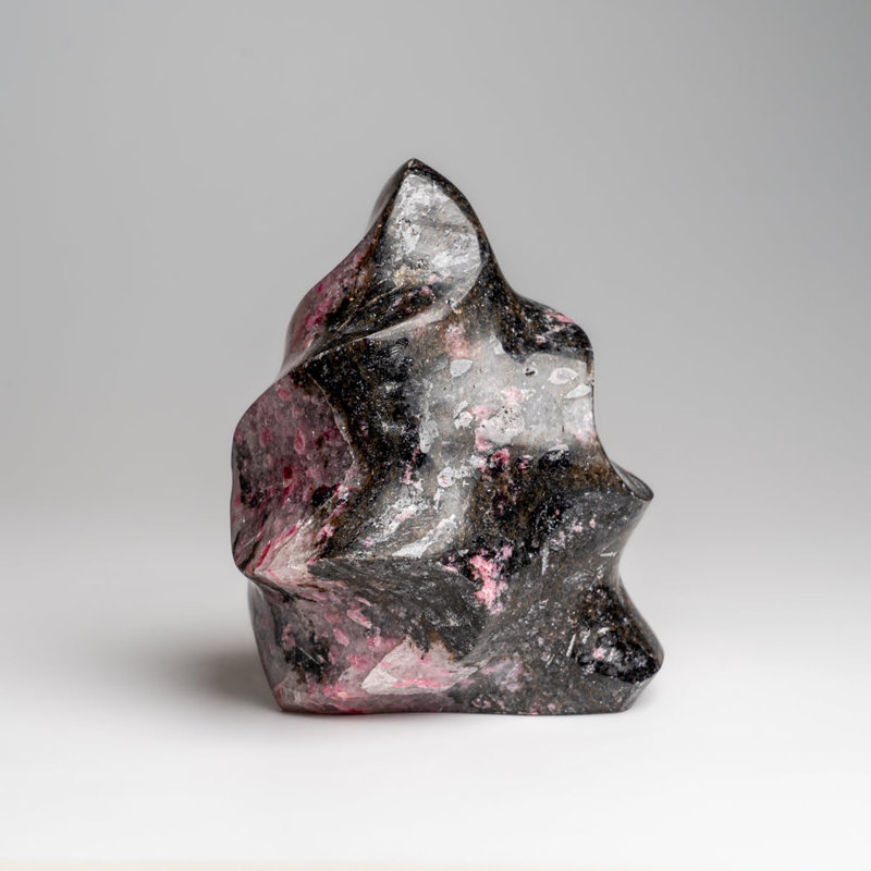 Polished Imperial Rhodonite Flame Freeform From Madagascar (1.4 Lbs)