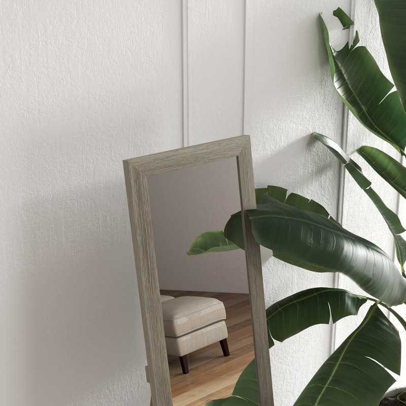 Mahalet Rectangle Floor Mirror, Grey