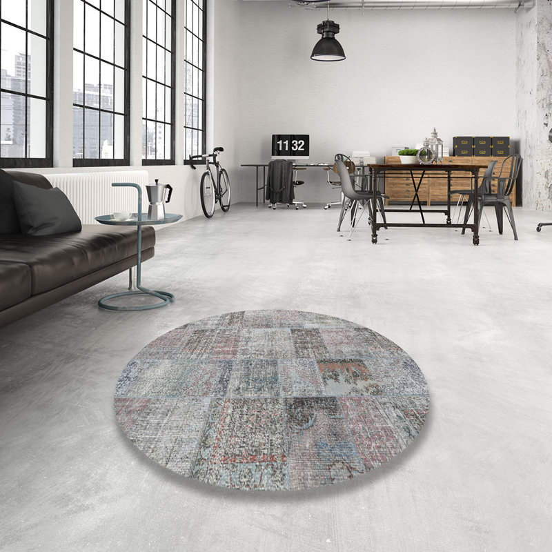 Tapis gris, Rond 6 pi