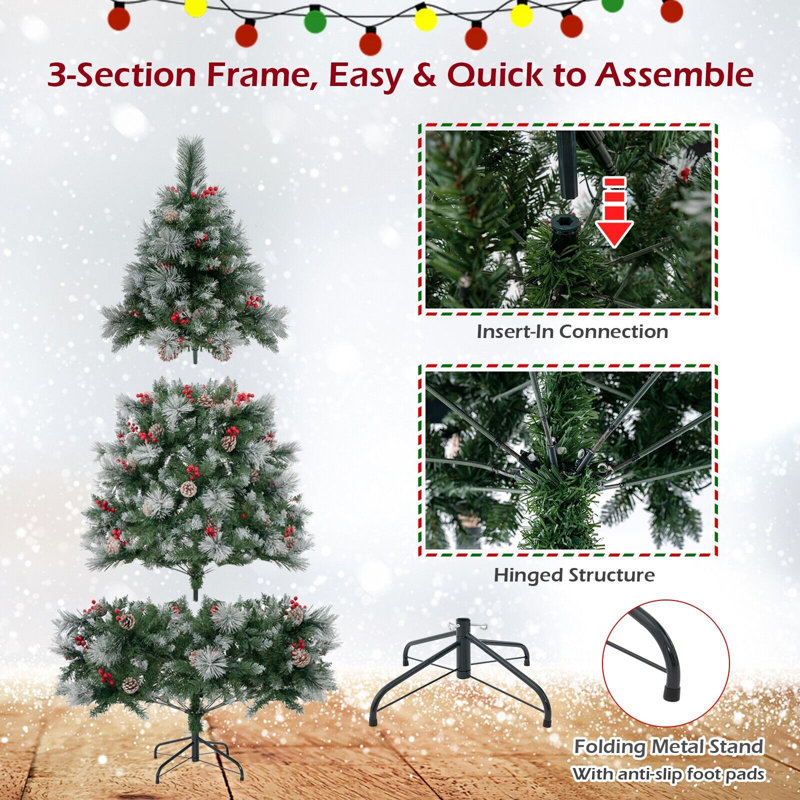 136cm Lighted Artificial Christmas Tree