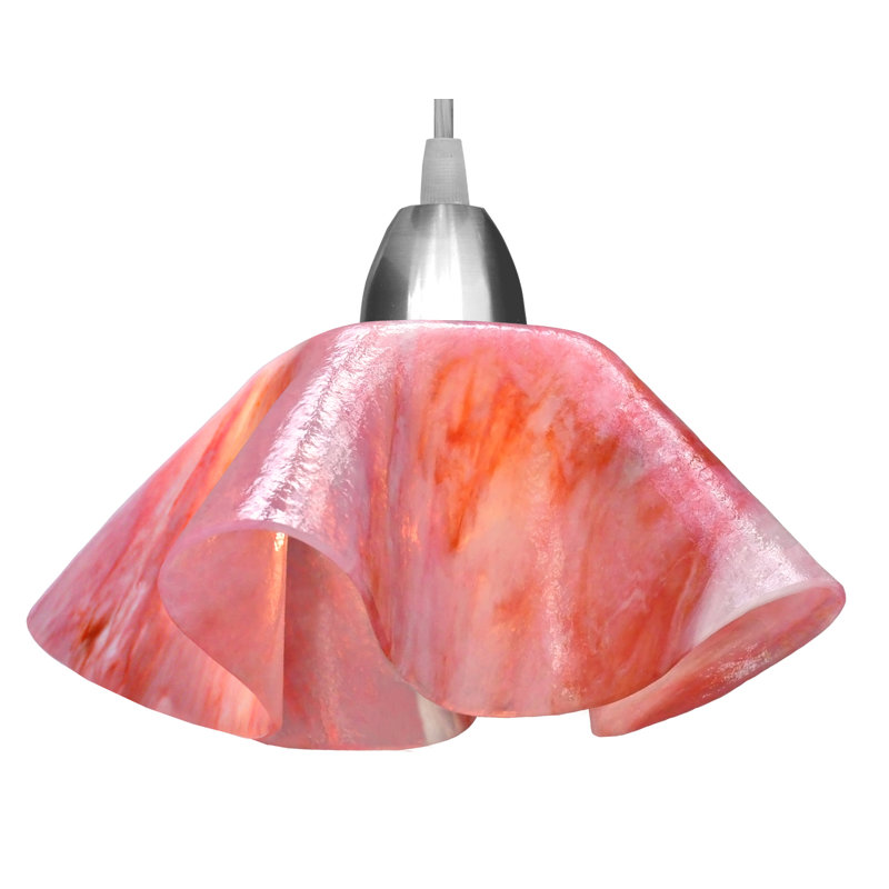 Luminaire suspendu géométrique unique à 1 lumière Amergin, Petit, Nickel, Pivoine