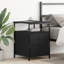 Bedside Cabinet Black Oak 44X45x60 Cm Engineered Wood