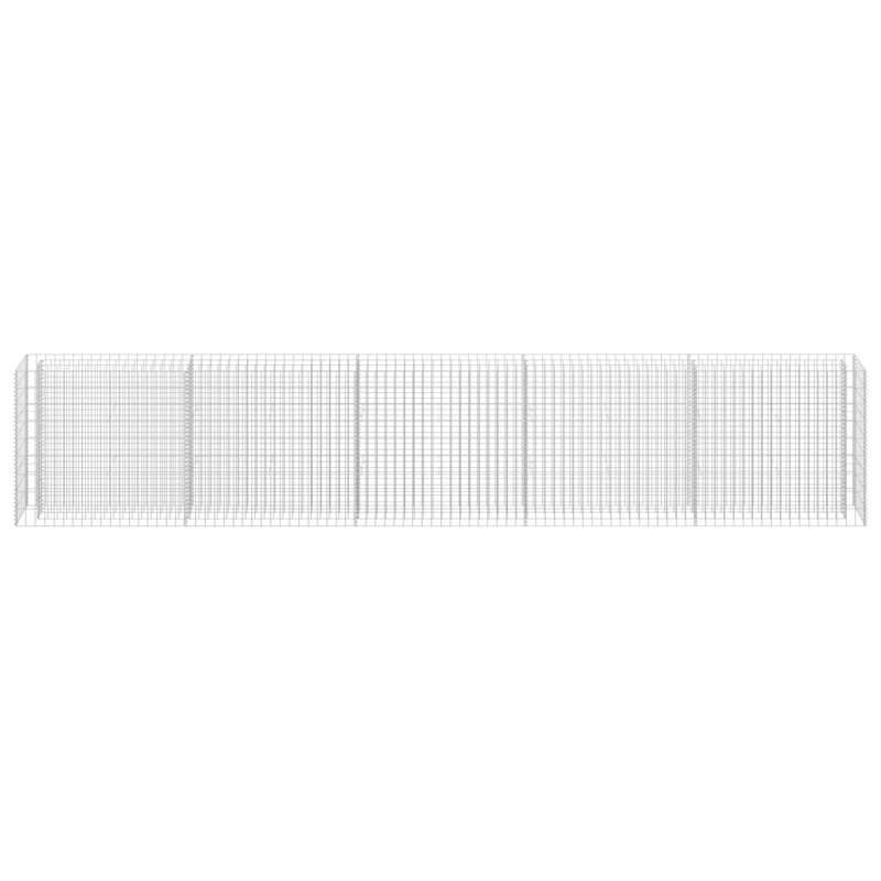 Jardinière surélevée Gabion, H 35,4 po x l 177,2 po x P 11,8 po