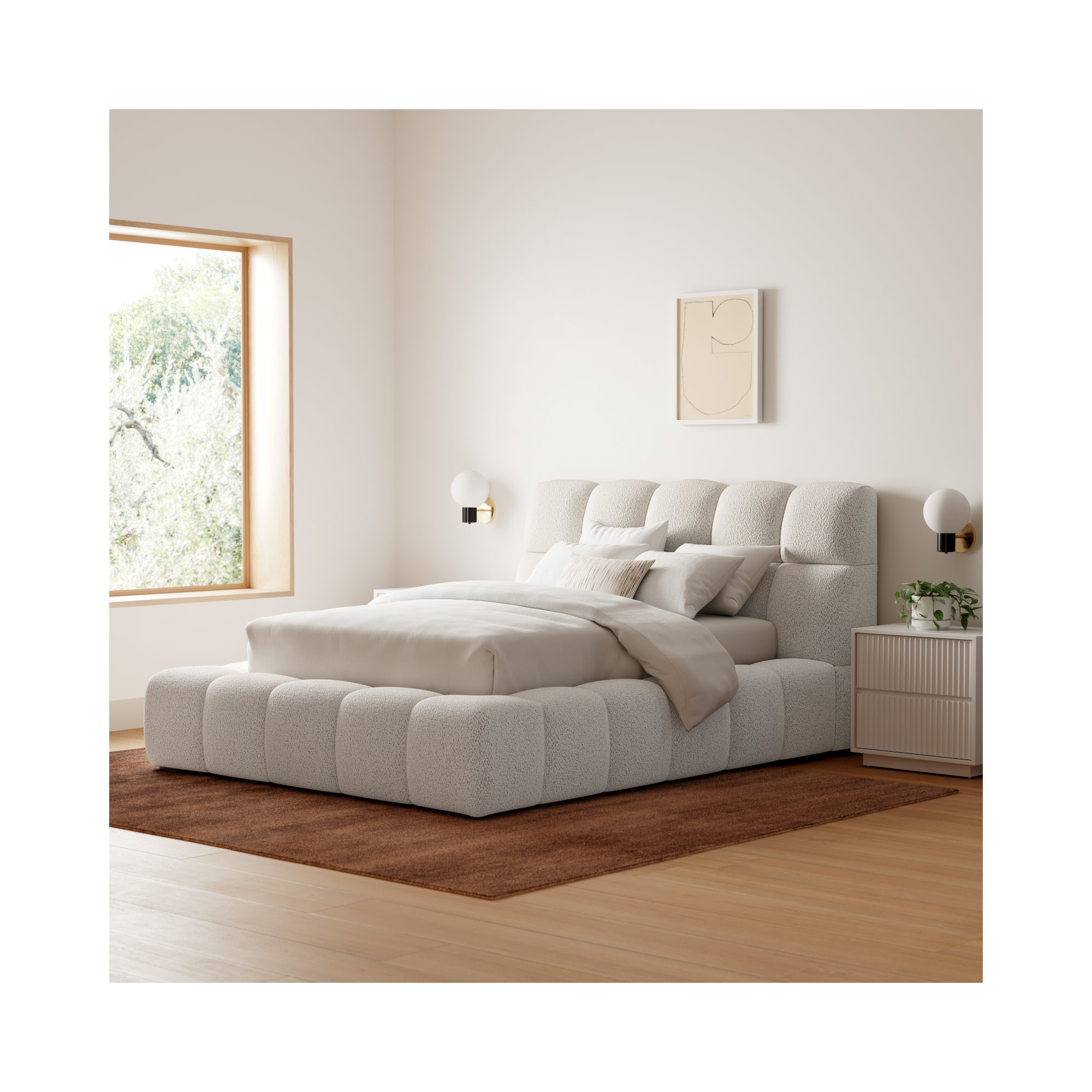Pula Upholstered Bed, Queen