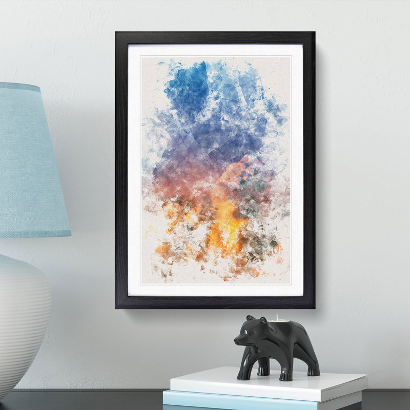 Rising Clouds - Picture Frame Painting Print, 63cm H x 45cm W x 2cm D, Black Framed