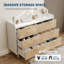 Commode double 47 po cannelée en bois