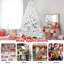 Arbre de Noël blanc de 4 pi avec fil mémoire, arbre en PVC artificiel à charnière, arbre de Noël à assemblage facile pour les décorations intérieures (ornements non inclus)-1958326004