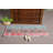 Vintage Handwoven Turkish Door Mat with Rustic Floral Design in Red and Blue Tones