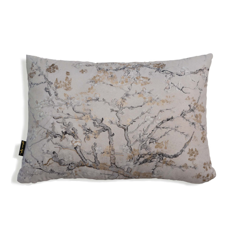 Oliver Gal Oakledge Van Gogh in Blossoms Inspiration Light Rectangular Microsuede Pillow Cover & Insert