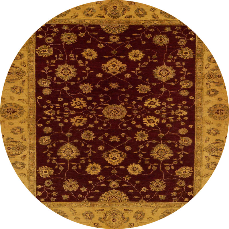 Tapis abstrait à motif abstrait 490, Rond 4 pi