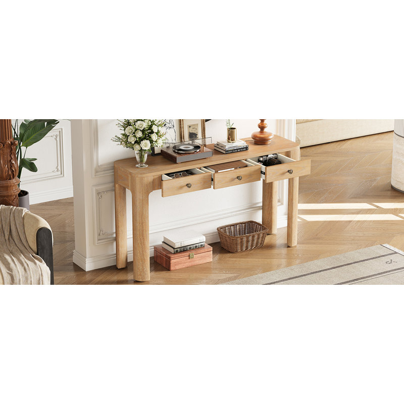 Console rustique avec coins arrondis