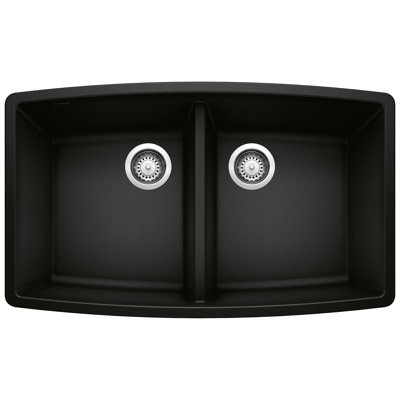 Performa SILGRANIT 33" 50/50 Double Bowl Undermount Kitchen Sink