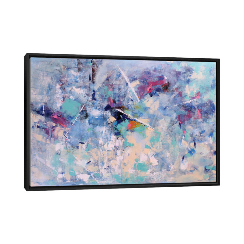« melody ii », reproduction sur toile, H 18 po x l 26 po x P 1,5 po, Toile avec cadre noir, Pas de tapis