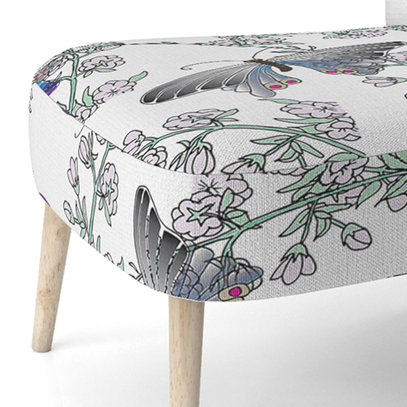 Multicolore papillons Doodle Art - Chaise d'appoint rembourrée Cabin & Lodge