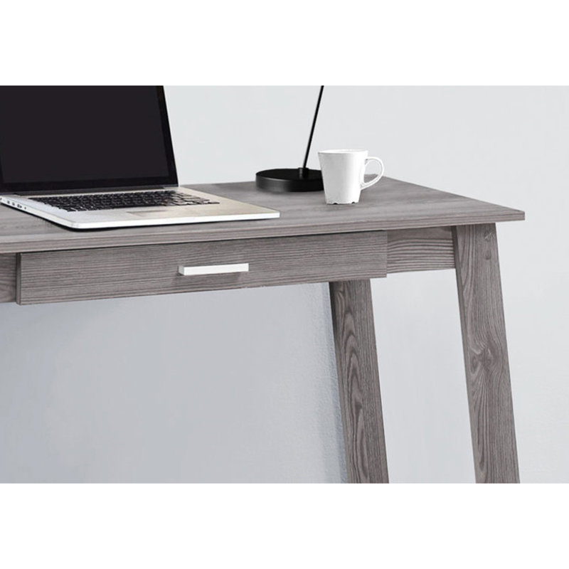 Table d'ordinateur portable moderne en stratifié gris - bureau essentiel pour bureau moderne