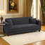 Canapé-lit Lucy avec ports USB, 2 coussins, velours côtelé noir, porte-gobelets-117559279