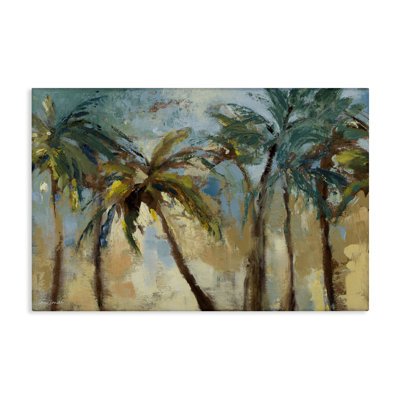 «Abstract Brushed Palms», art mural sur toile par Lanie Loreth
