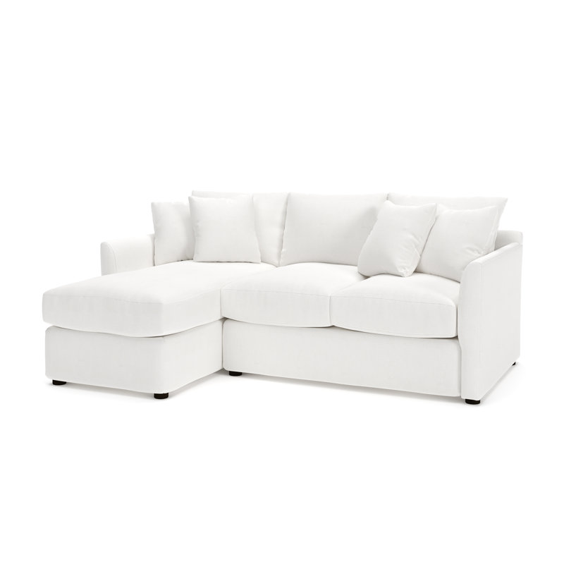 Cecelia Upholstered Sectional, Left Hand Facing, Drusky Moonglow Sustain® Basketweave