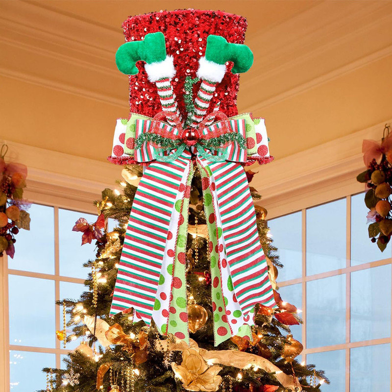 Peppermnt Chrstmas Tree Topper,candy Cane Chrstmas Tree Topper
