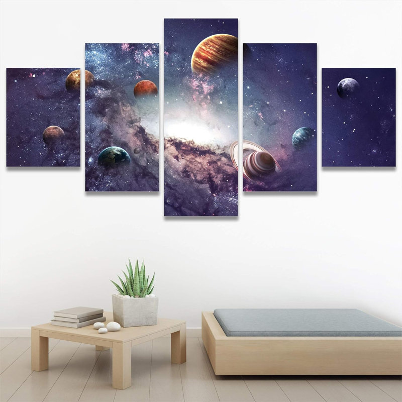 " Solar System Planets Abstract Plants " 5 - Pieces