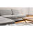 Stylish Corner Sofa, Light Grey, 76.0 x 123.2 x 31.5 inches | Beech Wood & Chipboard Frame, 100% Polyester Fabric | Soft Foam & Feather Cushions, 2 Portable Pillows Included | Scandinavian Design for Modern Living Spaces-723379736-723379717