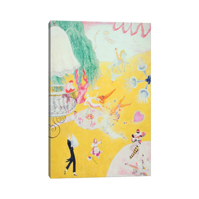Love Flight Of A Pink Candy Heart, 1930 by Florine Stettheimer - Wrapped Canvas Painting