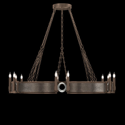 Mirage 12 - Light Wagon Wheel Chandelier