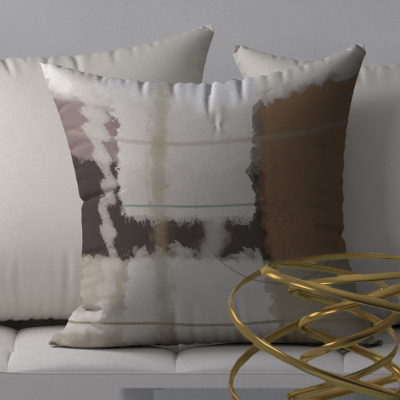 Abstract Throw Pillow, 24" H x 24" W
