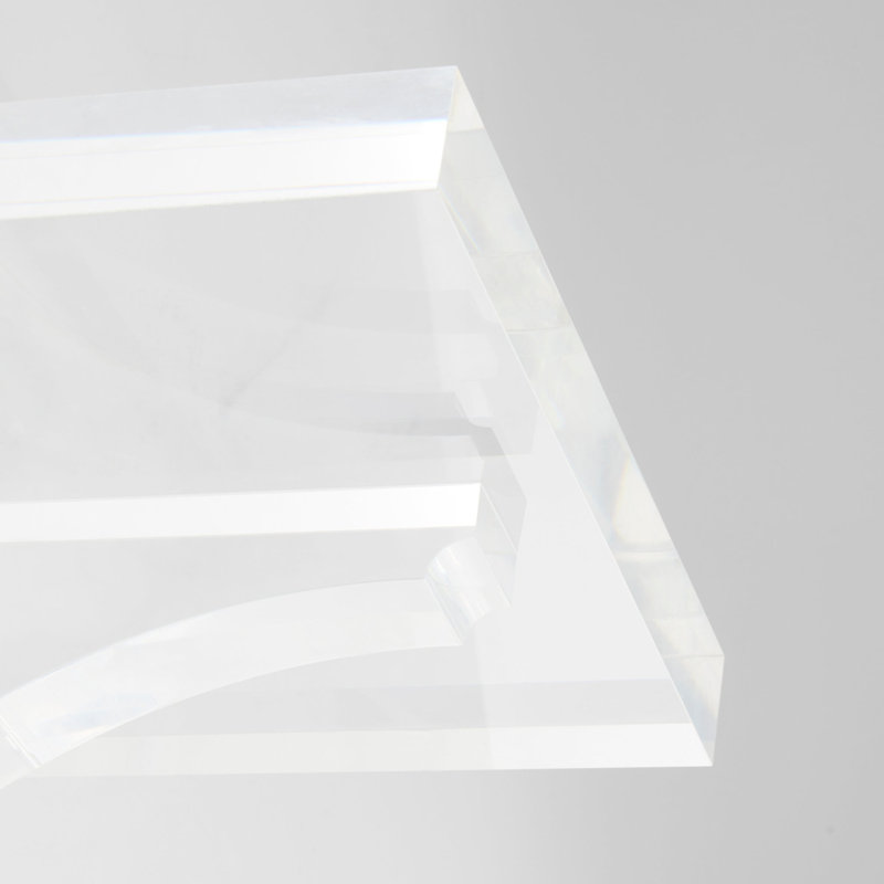 Glacier Square Acrylic Accent Shelf